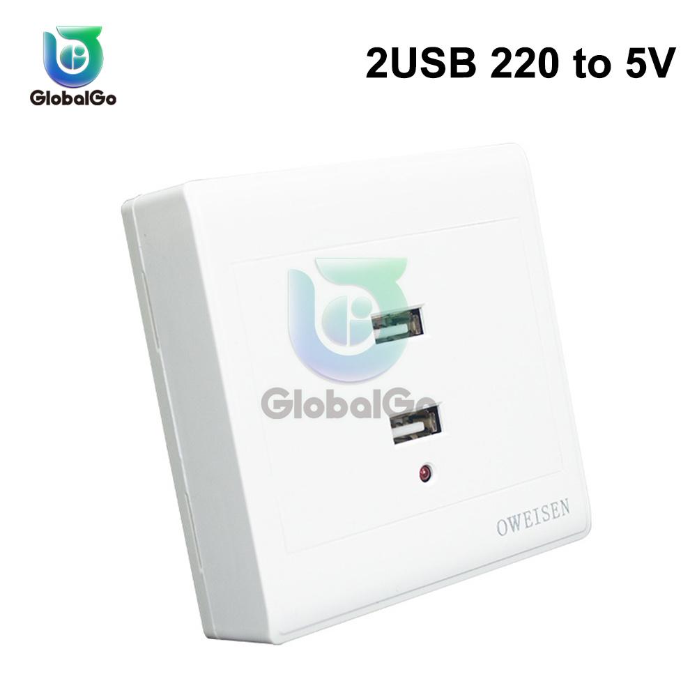 2/4 Ports USB Electrical Socket 220V/36V To 5V Wall Mounting Charger Station Power Adapter Plug Outlet With LED Light For Home 2USB 220 to 5V
2/4 Ports USB Electrical Socket 220V/36V To 5V Wall Mounting Charger Station Power Adapter Plug Outlet With LED Light For Home 2USB 220 to 5V