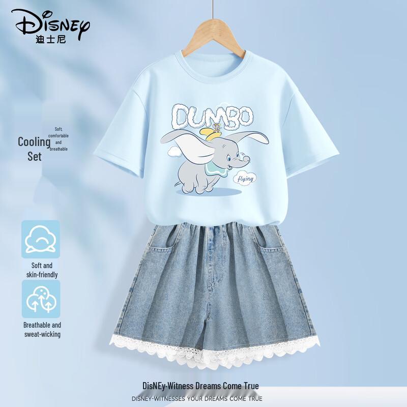 Комплект из детской футболки с коротким рукавом и джинсовых шорт Disney 150
Комплект из детской футболки с коротким рукавом и джинсовых шорт Disney 150