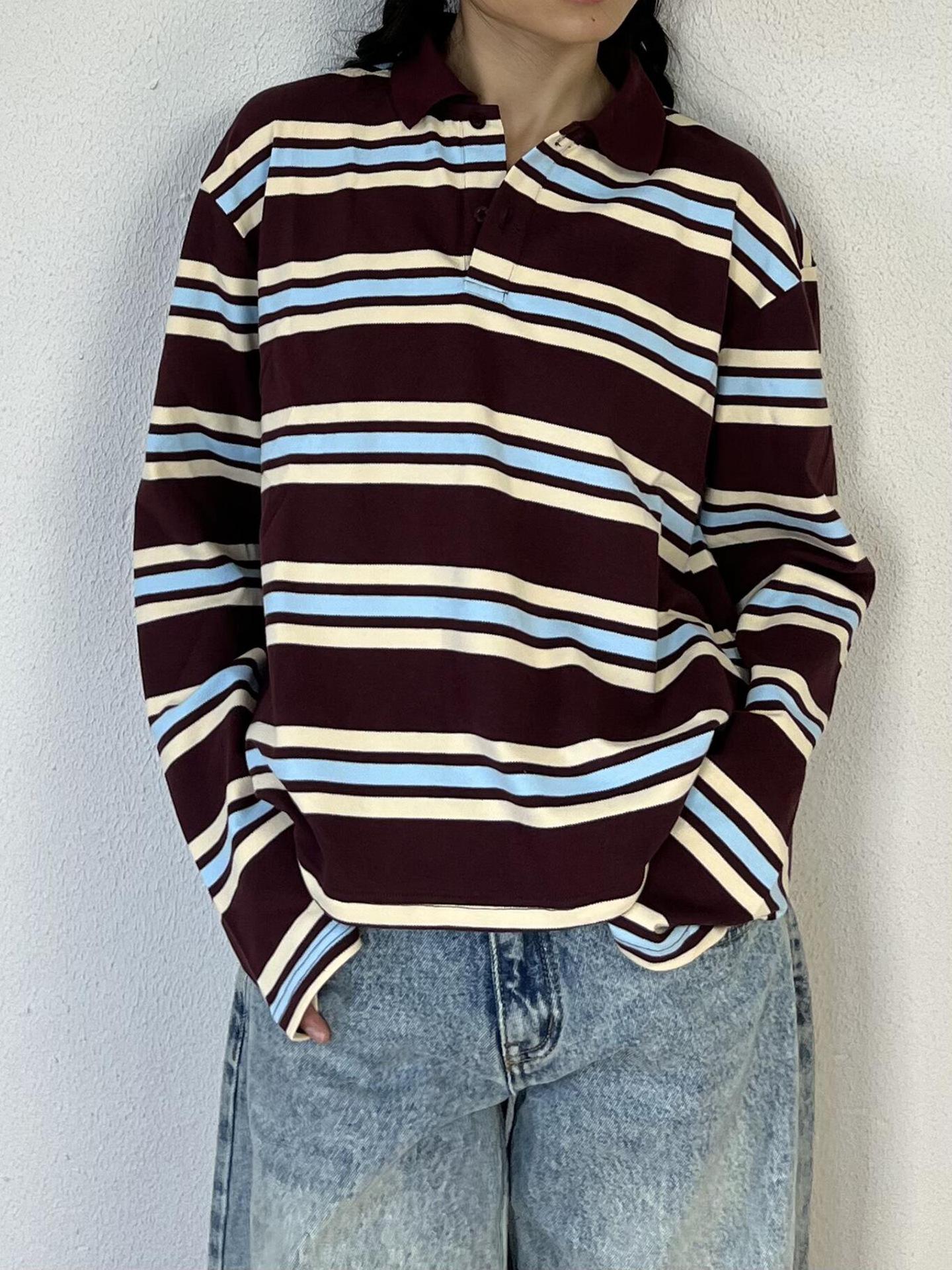 Nanyou Striped Color Block Polo: 2024 Autumn/Winter Loose Fit Long-Sleeve L
Nanyou Striped Color Block Polo: 2024 Autumn/Winter Loose Fit Long-Sleeve L