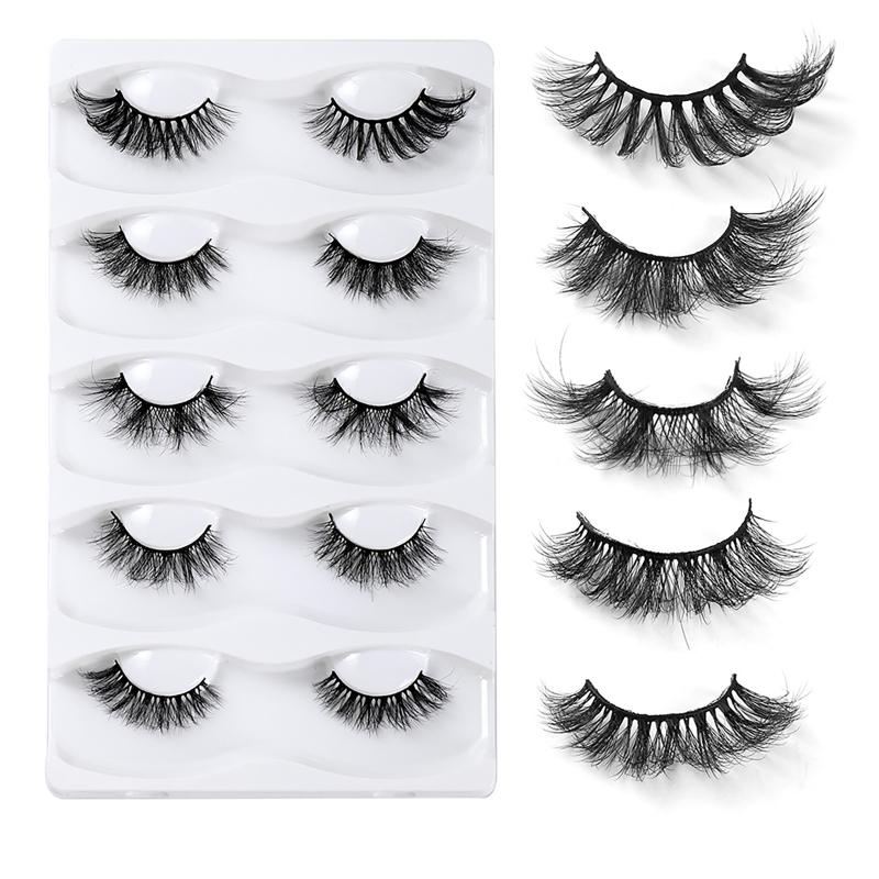 False Eyelashes 8D Faux Mink Lashes Multilayer Curved Bushy Thick Eyelashes Reusable Mixed Set 5 Pairs For Daily Use
False Eyelashes 8D Faux Mink Lashes Multilayer Curved Bushy Thick Eyelashes Reusable Mixed Set 5 Pairs For Daily Use