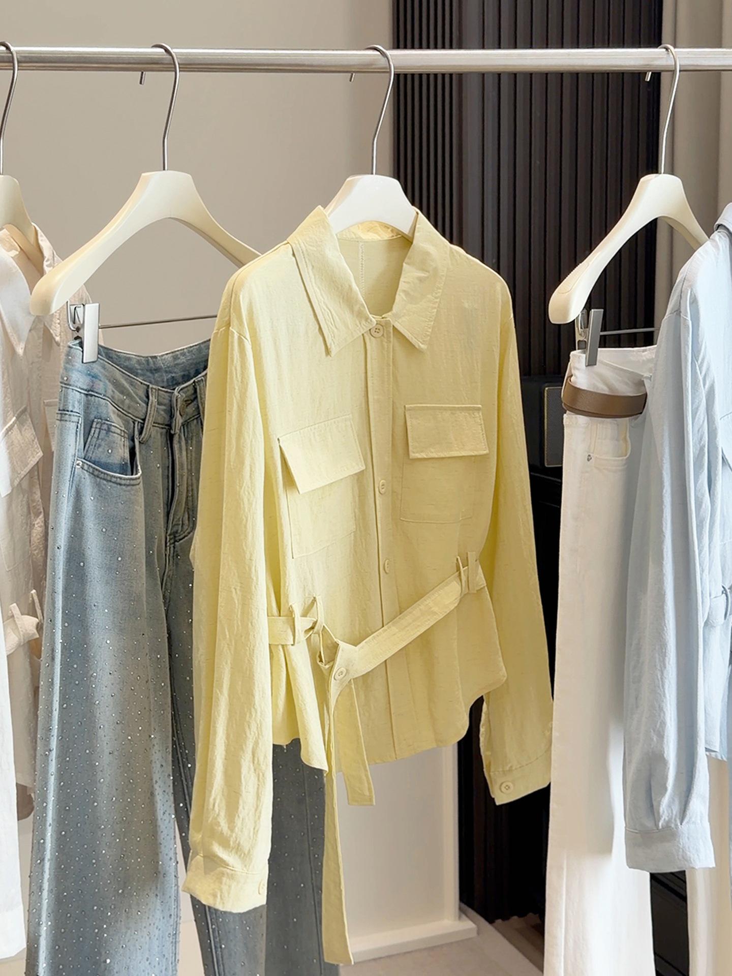 Women s Slimming Long-Sleeve Lapel Shirt with Pockets - Elegant Spring 2026 Layering Top One Size жёлтый
Women s Slimming Long-Sleeve Lapel Shirt with Pockets - Elegant Spring 2026 Layering Top One Size жёлтый