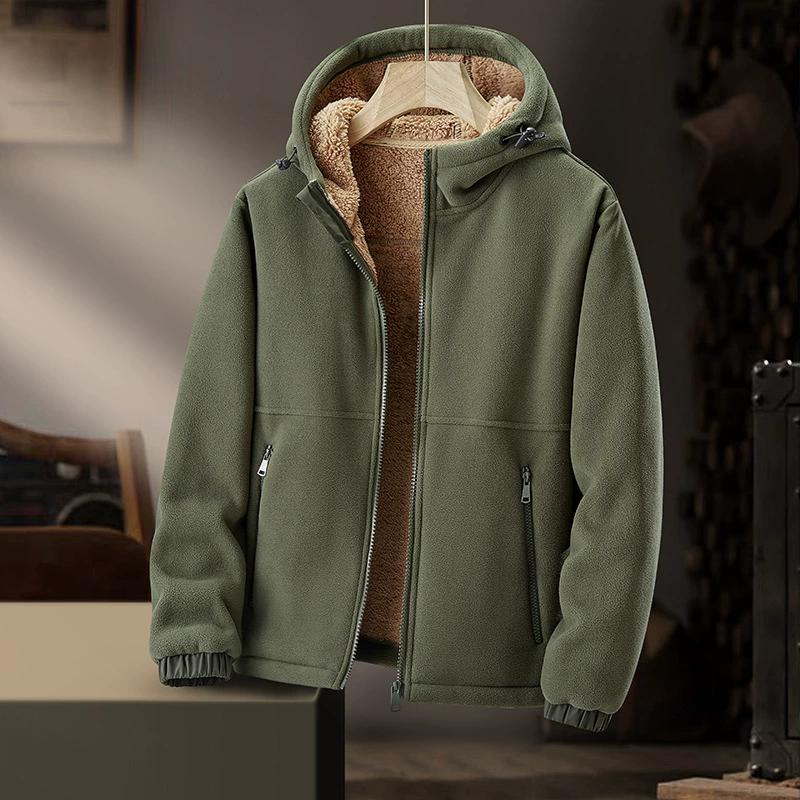 Autumn and Winter Men s Fleece Jacket Casual Hooded Lamb Fleece Plus Velvet Thick Warm Cardigan Jacket XS темно-зелений колір
Autumn and Winter Men s Fleece Jacket Casual Hooded Lamb Fleece Plus Velvet Thick Warm Cardigan Jacket XS темно-зелений колір