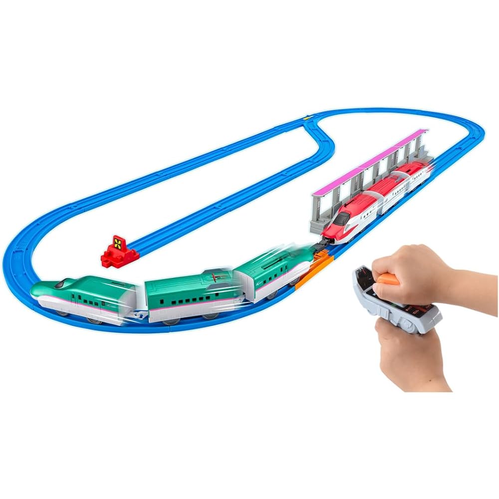 Takara Tomy Plarail Train Set E5 Shinkansen & E6 Shinkansen with Grip Controller Toy for Ages 3 and Up
Takara Tomy Plarail Train Set E5 Shinkansen & E6 Shinkansen with Grip Controller Toy for Ages 3 and Up
