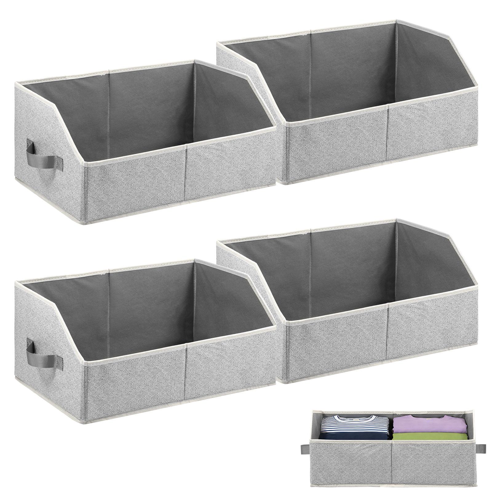 4Pcs Clothes Storage Box Foldable Fabric Closet Organizer Bin for Shelf Large Capacity Clothes Book Toy Snack Home Organizer
4Pcs Clothes Storage Box Foldable Fabric Closet Organizer Bin for Shelf Large Capacity Clothes Book Toy Snack Home Organizer