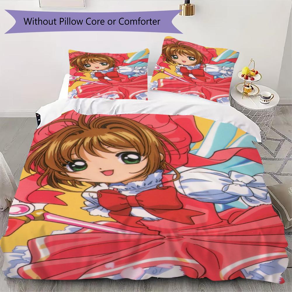 Cardcaptor Sakura Pattern Bedding uilt Set uilt Cover Pillowcase Home Decoration Birthday Gift (1 * duvet cover + 2 * pillowcase without core) 135x200cm
Cardcaptor Sakura Pattern Bedding uilt Set uilt Cover Pillowcase Home Decoration Birthday Gift (1 * duvet cover + 2 * pillowcase without core) 135x200cm