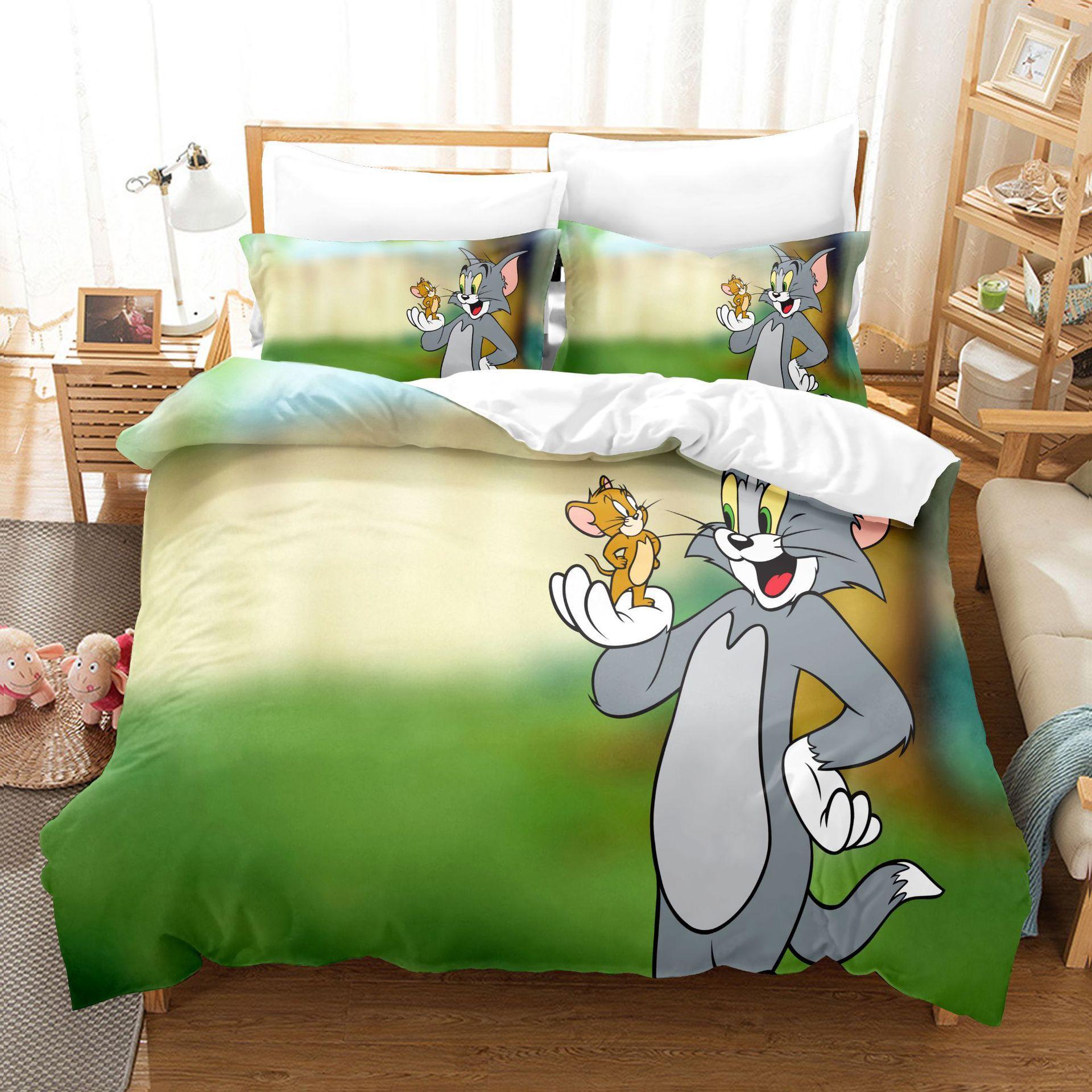 Комплект из трех предметов с цифровой печатью «Кот и мышь» 3D трехмерная шлифовка Комплект из трех предметов 140 * 200
Комплект из трех предметов с цифровой печатью «Кот и мышь» 3D трехмерная шлифовка Комплект из трех предметов 140 * 200