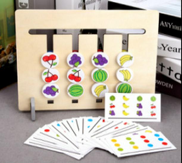 Kids Montessori Four-Color Fruit Logic Game: Double-Sided Educational Wooden Toy
Kids Montessori Four-Color Fruit Logic Game: Double-Sided Educational Wooden Toy