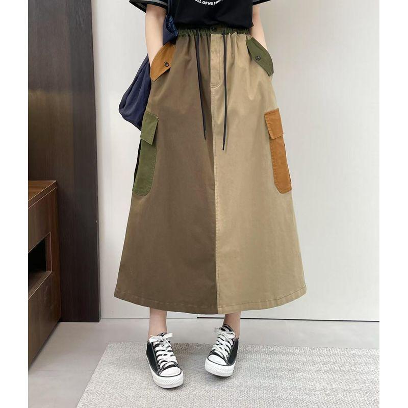 Cargo Style Japan fashion Niche Chic Patchwork Cotton Lace-up Skirt Women s Loose Slimming Retro Elastic Waist Summer Fashion Spell coffee One size
Cargo Style Japan fashion Niche Chic Patchwork Cotton Lace-up Skirt Women s Loose Slimming Retro Elastic Waist Summer Fashion Spell coffee One size