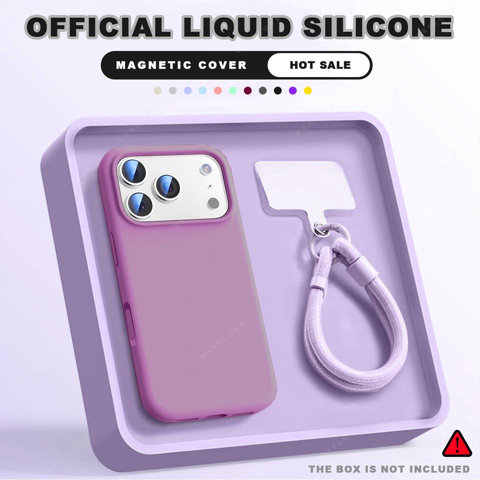Wrist Strap Magnetic Phone Case For iPhone 16E 16 14 15 Plus 11 12 13 16 17 Pro Max Air Magsafe Liquid Silicone Lanyard Cover For iPhone 16E
Wrist Strap Magnetic Phone Case For iPhone 16E 16 14 15 Plus 11 12 13 16 17 Pro Max Air Magsafe Liquid Silicone Lanyard Cover For iPhone 16E