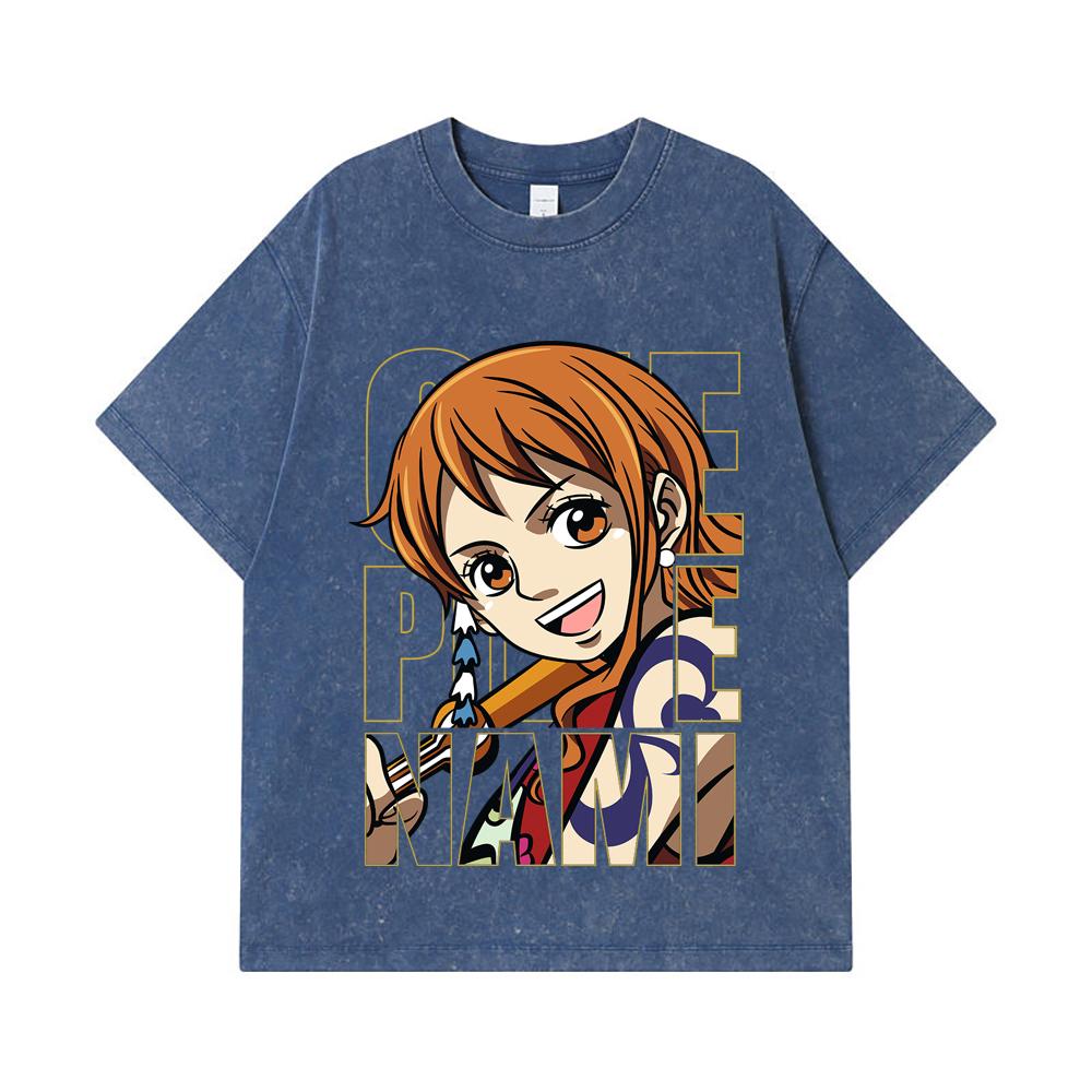 275 GSM Washed T-shirts 100% Cotton One Piece V61 Nami Print Unisex Heavy Cotton T Shirt 2XL королівський синій колір
275 GSM Washed T-shirts 100% Cotton One Piece V61 Nami Print Unisex Heavy Cotton T Shirt 2XL королівський синій колір