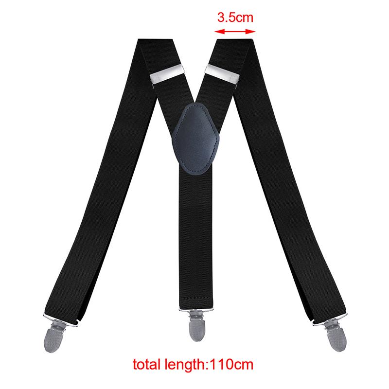 Y-образный мужской плечевой ремень с тремя зажимами для взрослых и черной эластичной подтяжкой для костюма
Y-образный мужской плечевой ремень с тремя зажимами для взрослых и черной эластичной подтяжкой для костюма