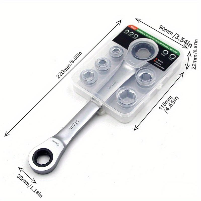 Набор комбинированных трещоточных ключей 7 в 1 с реверсивной головкой, набор универсальных головок для механика, гаечный ключ, трещоточный ключ
Набор комбинированных трещоточных ключей 7 в 1 с реверсивной головкой, набор универсальных головок для механика, гаечный ключ, трещоточный ключ