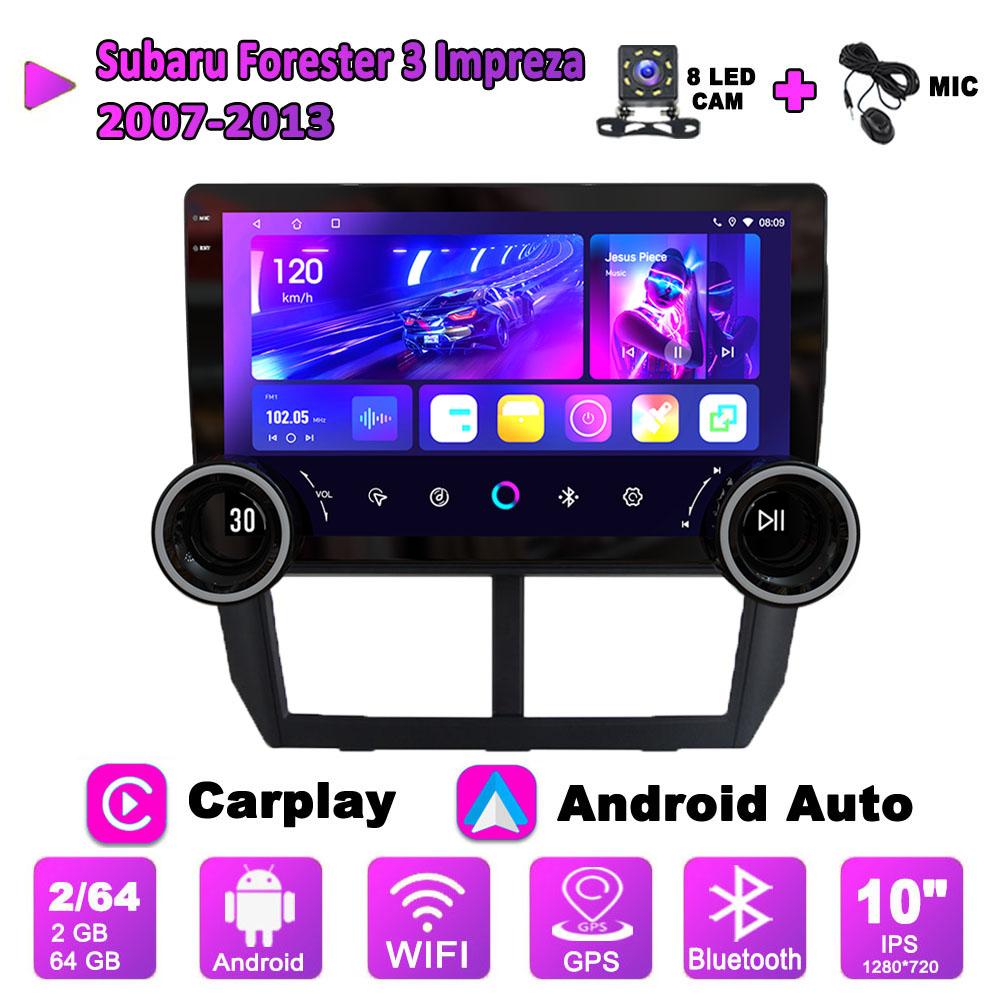 Автомобильное радио Carplay с 2Din Android для Subaru Forester 3 Impreza 2007-2013, GPS-навигация, 10 дюймов, мультимедийный видеоплеер с двойной большой ручкой, 2 + 64 ГБ
Автомобильное радио Carplay с 2Din Android для Subaru Forester 3 Impreza 2007-2013, GPS-навигация, 10 дюймов, мультимедийный видеоплеер с двойной большой ручкой, 2 + 64 ГБ