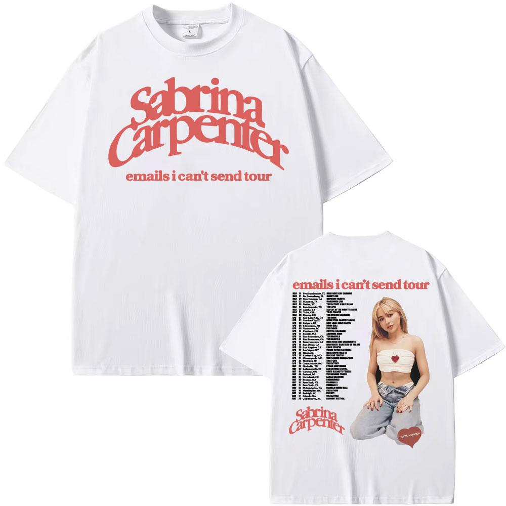 Sabrina Carpenter Листи, які я не можу відправити Тур Графічна футболка Чоловічий Жіночий Одяг Мода Естетична футболка Бавовняна Повсякденна Вільна Футболка S
Sabrina Carpenter Листи, які я не можу відправити Тур Графічна футболка Чоловічий Жіночий Одяг Мода Естетична футболка Бавовняна Повсякденна Вільна Футболка S