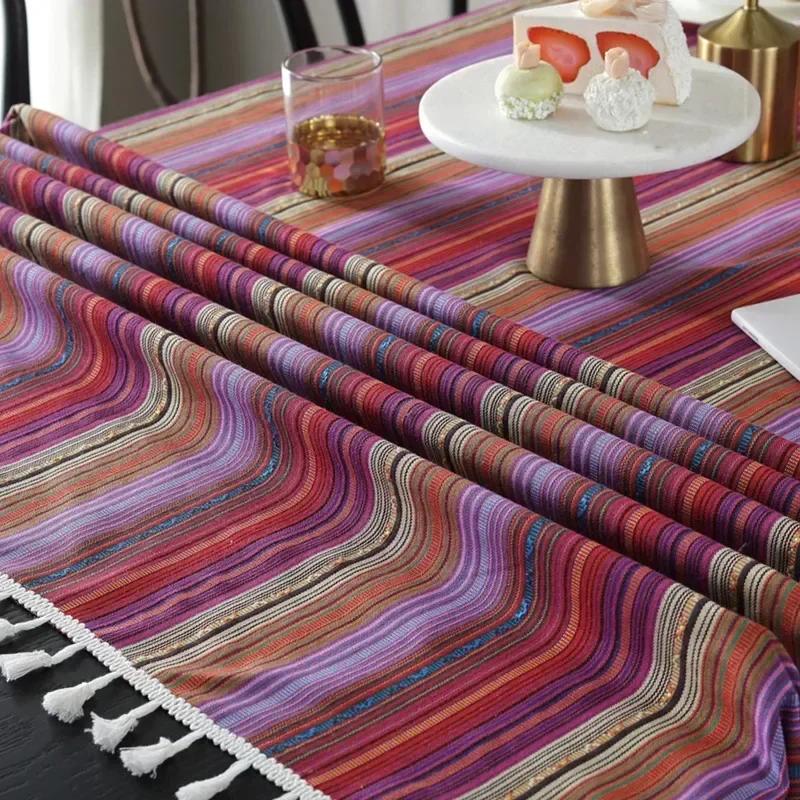 New Color Woven Striped Tassel Table Cloth Ethnic Style Jacquard Minimalist Table Cover Desktop Decoration Dustproof Desk Fabric 60x60cm
New Color Woven Striped Tassel Table Cloth Ethnic Style Jacquard Minimalist Table Cover Desktop Decoration Dustproof Desk Fabric 60x60cm