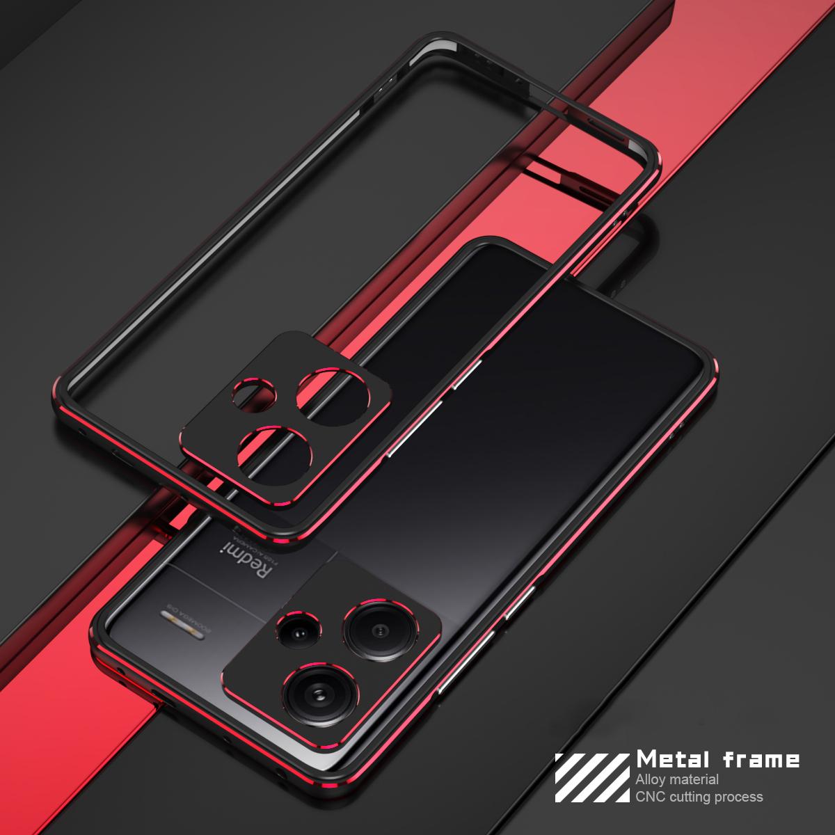 For Xiaomi Redmi Note 13 Pro+ Bumper Case Metal Frame Bumper Cover with Camera Lens Guard Black/Red
For Xiaomi Redmi Note 13 Pro+ Bumper Case Metal Frame Bumper Cover with Camera Lens Guard Black/Red