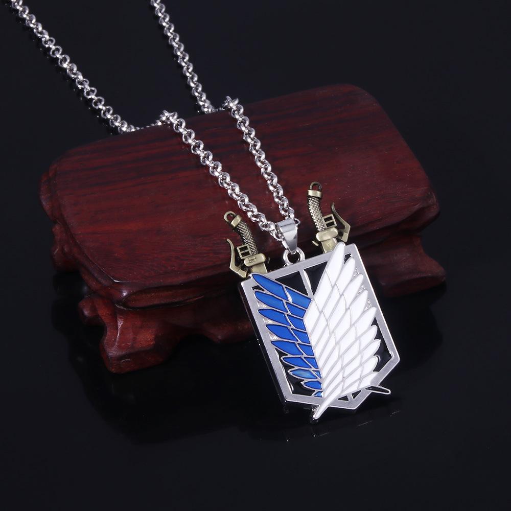 Anime Attack on Titan Necklace Shingeki No Kyojin Wings of Freedom Survey Sword Punk Necklace Pendant for Women Men Jewelry
Anime Attack on Titan Necklace Shingeki No Kyojin Wings of Freedom Survey Sword Punk Necklace Pendant for Women Men Jewelry