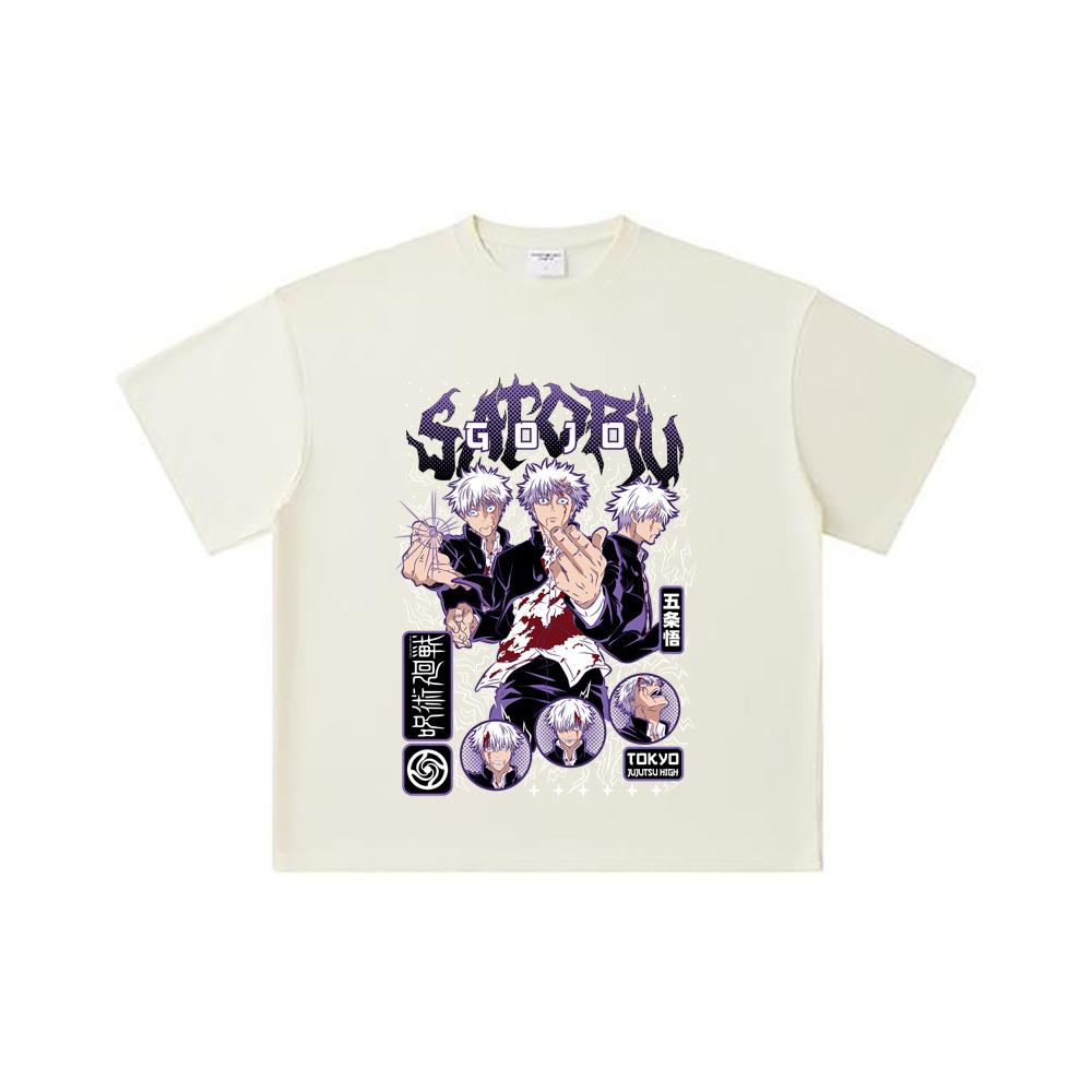 260 GSM Double Yarn 32 Count 100% Cotton Jujutsu Kaisen V24 Gojo Print Unisex Heavy Cotton T Shirt S
260 GSM Double Yarn 32 Count 100% Cotton Jujutsu Kaisen V24 Gojo Print Unisex Heavy Cotton T Shirt S