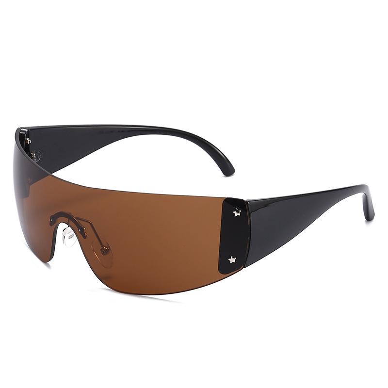 Cyberpunk One-Piece Rimless Sunglasses Futuristic Tech Style Oversized Lens Personalized Streetwear Sun Glasses 3553 коричневый
Cyberpunk One-Piece Rimless Sunglasses Futuristic Tech Style Oversized Lens Personalized Streetwear Sun Glasses 3553 коричневый