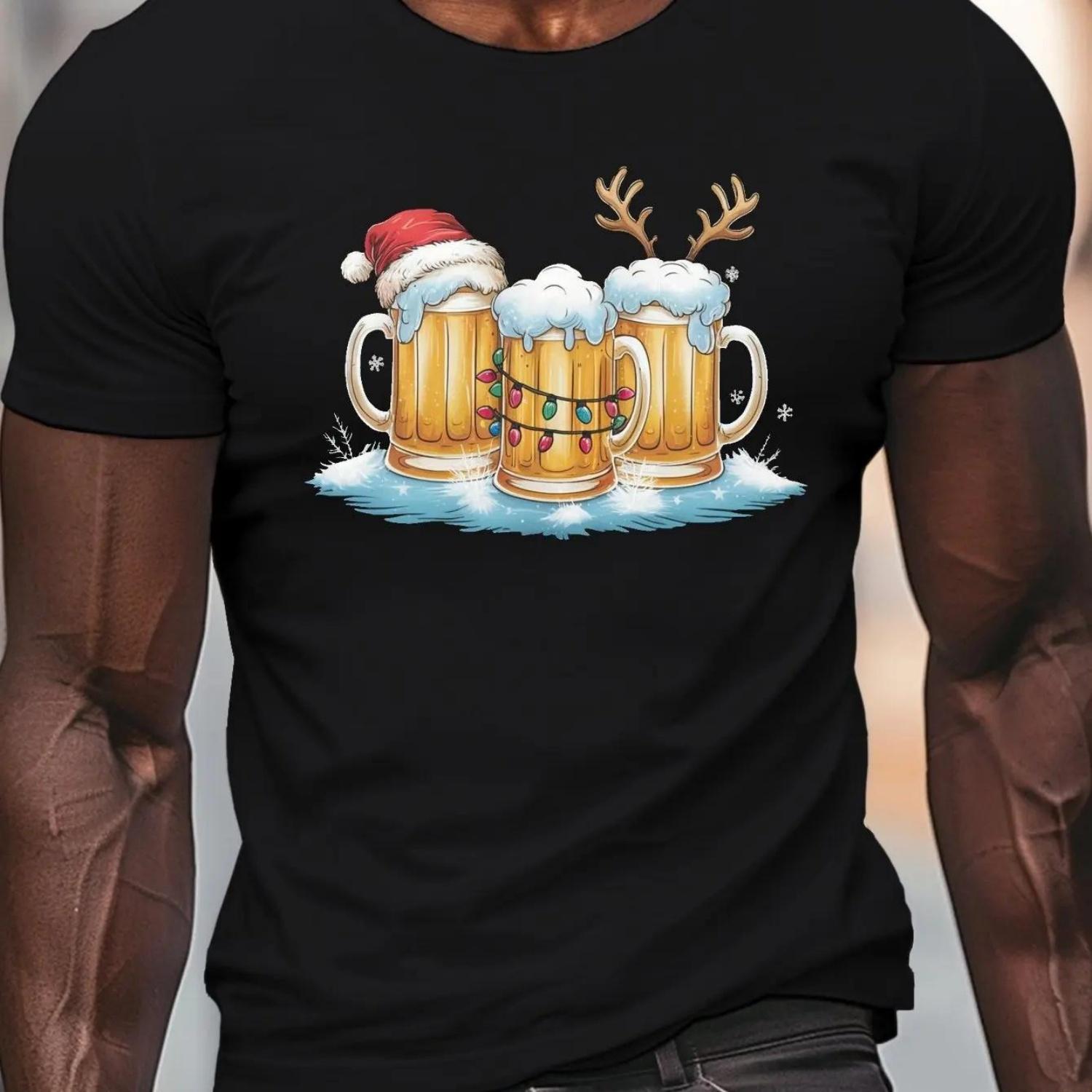 Mens Printed 100 Cotton ShortSleeved Christmas Beer Pattern Fashion HighQuality TShirt XXXXXL
Mens Printed 100 Cotton ShortSleeved Christmas Beer Pattern Fashion HighQuality TShirt XXXXXL