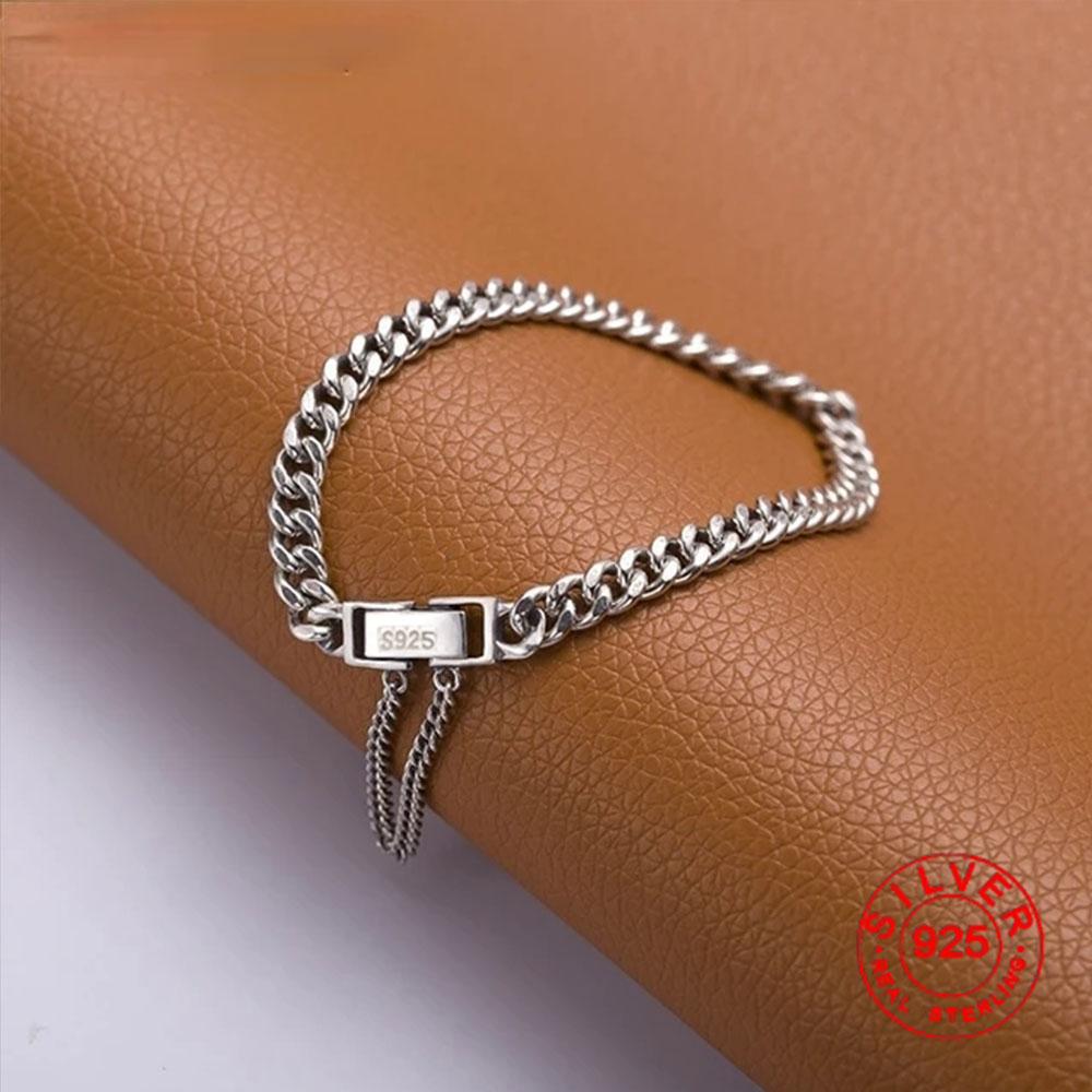 BFCLUB Silver Color Fashion Vintage Tank Chain Thai Silver Bracelet for Women Men Adjustable Bracelet Jewelry S-B407
BFCLUB Silver Color Fashion Vintage Tank Chain Thai Silver Bracelet for Women Men Adjustable Bracelet Jewelry S-B407