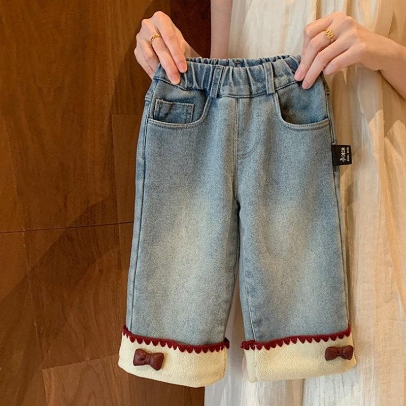 Girls Velvet Thickened Jeans New Korean Children s Baby Girls Fashionable Versatile Children s Pants Autumn and Winter 140 синий
Girls Velvet Thickened Jeans New Korean Children s Baby Girls Fashionable Versatile Children s Pants Autumn and Winter 140 синий