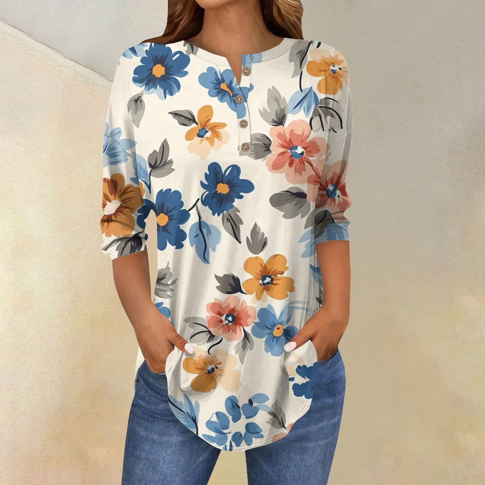 Женская модная повседневная футболка с рукавом три четверти, цветочным принтом и круглым вырезом XL белый
Женская модная повседневная футболка с рукавом три четверти, цветочным принтом и круглым вырезом XL белый