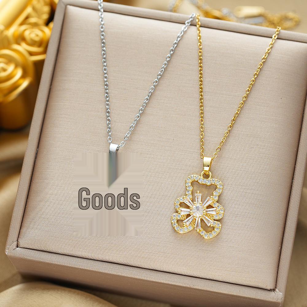 Titanium Steel Zircon Bear Necklace with Gold-Plated Copper and Full Diamond Micro-Set Design for Sophisticated Style
Titanium Steel Zircon Bear Necklace with Gold-Plated Copper and Full Diamond Micro-Set Design for Sophisticated Style
