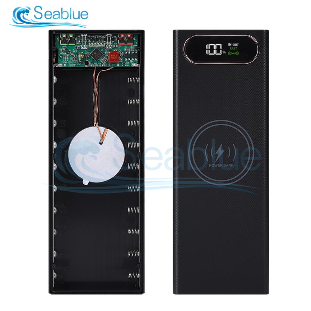 Подвійний USB Power Bank Корпус на 10x18650 Мобільний Телефон 22.5W Швидка Зарядка 15W Бездротова Зарядка DIY Корпус для Зберігання Цифровий Дисплей чорний
Подвійний USB Power Bank Корпус на 10x18650 Мобільний Телефон 22.5W Швидка Зарядка 15W Бездротова Зарядка DIY Корпус для Зберігання Цифровий Дисплей чорний