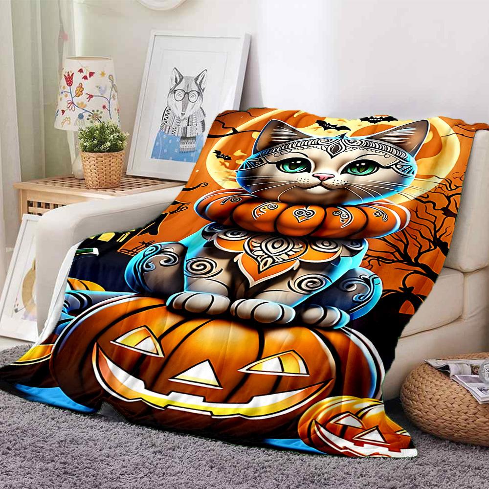 1pc Pumpkin Cat Blanket, Lightweight Flannel Throw Blanket for Sofa, Bed, Travel, Camping, Living Room, Office, Couch027 130cmx150cm
1pc Pumpkin Cat Blanket, Lightweight Flannel Throw Blanket for Sofa, Bed, Travel, Camping, Living Room, Office, Couch027 130cmx150cm