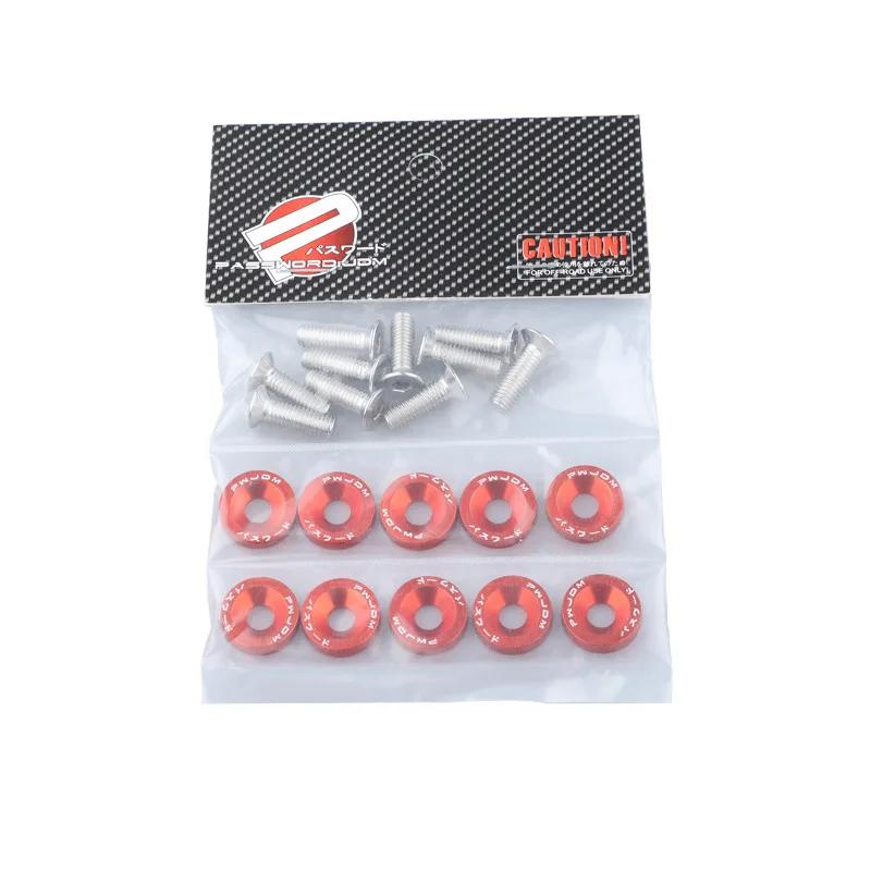 10PCS M6 JDM Car Modified Hex Fasteners Fender Washer Bumper Engine Concave Screws Fender Washer License Plate Bolts Car styling
10PCS M6 JDM Car Modified Hex Fasteners Fender Washer Bumper Engine Concave Screws Fender Washer License Plate Bolts Car styling
