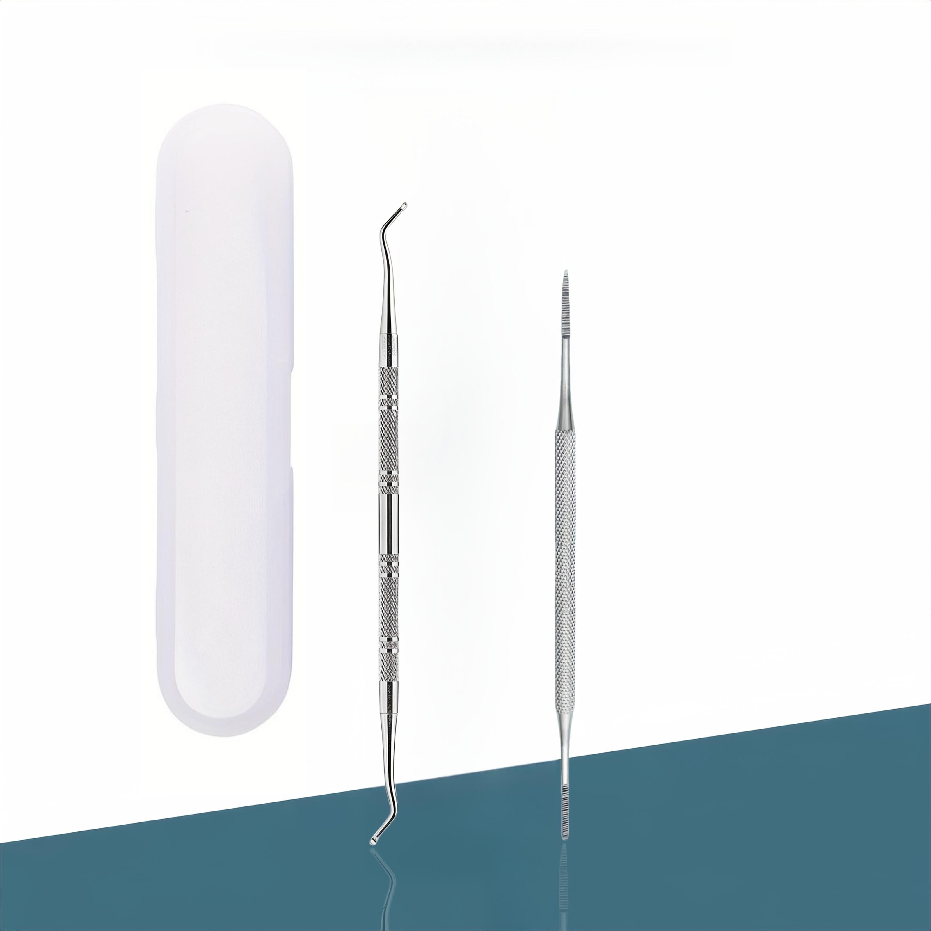 2pcs Stainless Steel Silvery Dual-Head Nail Clippers, Embedded Toenail Extractor,Double-Ended Pedicure Tool Set,with Storage Box
2pcs Stainless Steel Silvery Dual-Head Nail Clippers, Embedded Toenail Extractor,Double-Ended Pedicure Tool Set,with Storage Box