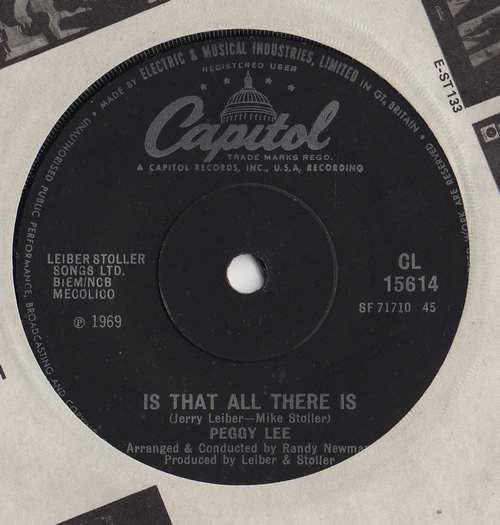 7inch Record PEGGY LEE - Is That All There Is CL15614 Capitol Records 1969 UK Pop Used
7inch Record PEGGY LEE - Is That All There Is CL15614 Capitol Records 1969 UK Pop Used