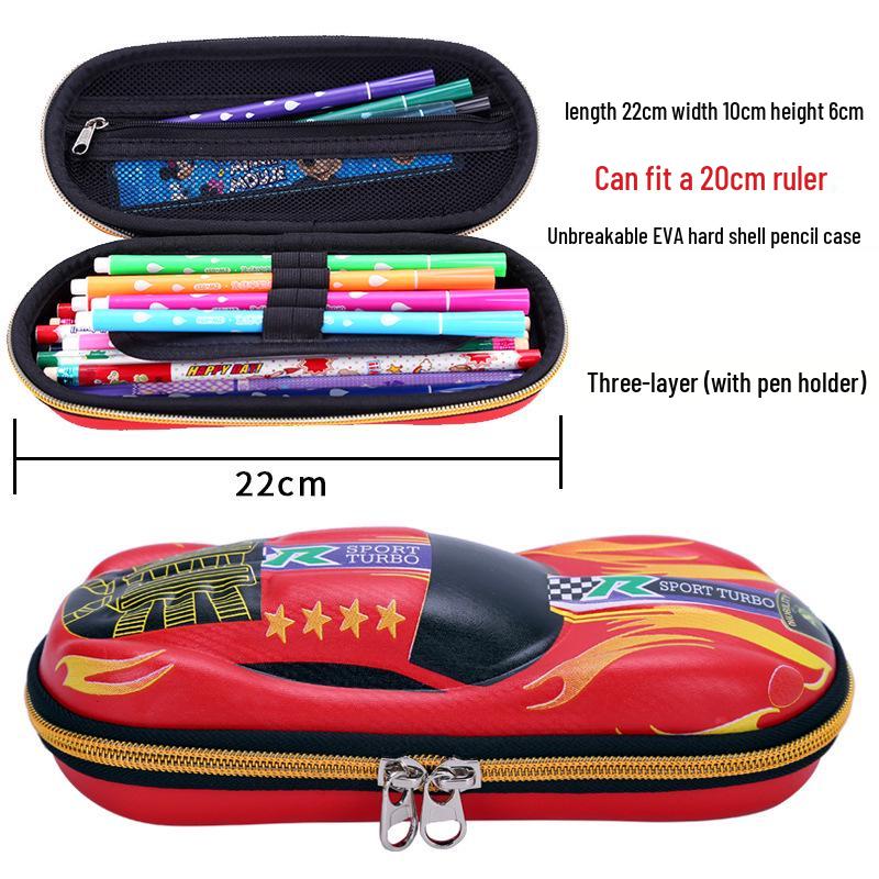 Дитячий пенал: Шкільне приладдя для хлопчиків та дівчаток, Пенал на блискавці, Подарункова коробка з дизайном автомобіля
Дитячий пенал: Шкільне приладдя для хлопчиків та дівчаток, Пенал на блискавці, Подарункова коробка з дизайном автомобіля