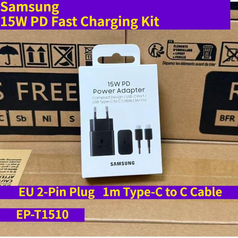 Samsung 15W PD Fast Charger Set with 1m Type-C to C Cable, EU Plug EP-T1510 чорний
Samsung 15W PD Fast Charger Set with 1m Type-C to C Cable, EU Plug EP-T1510 чорний