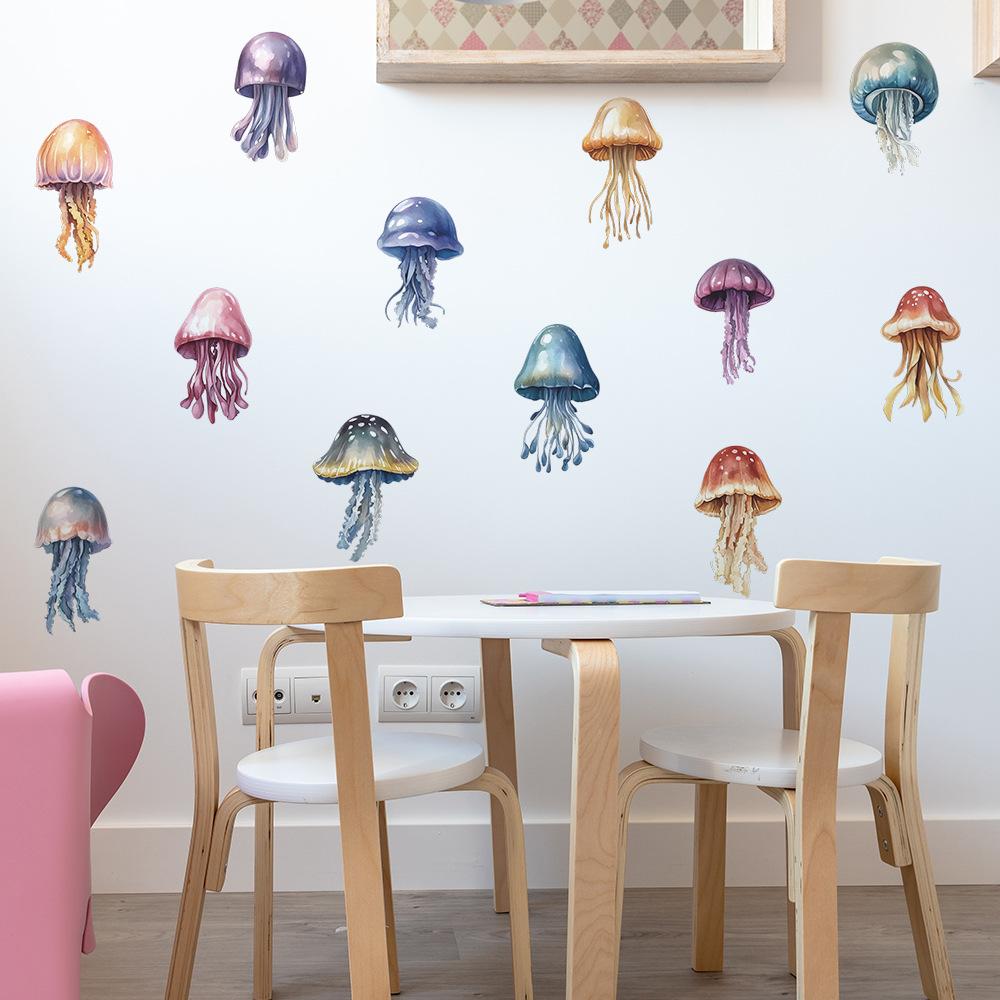 Painted Colourful Jellyfish Bedroom Living Room Home Wall Background Beautification Decoration Wall Stickers 30*50cm/fun-f587
Painted Colourful Jellyfish Bedroom Living Room Home Wall Background Beautification Decoration Wall Stickers 30*50cm/fun-f587