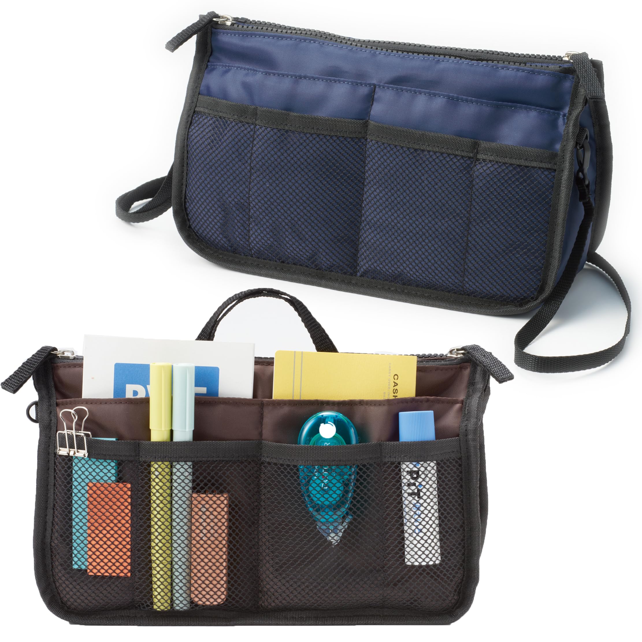 Lightweight, compact, self-standing bag-in-bag with mesh pockets, multiple storage pockets, and a shoulder strap for easy portability. Also
Lightweight, compact, self-standing bag-in-bag with mesh pockets, multiple storage pockets, and a shoulder strap for easy portability. Also