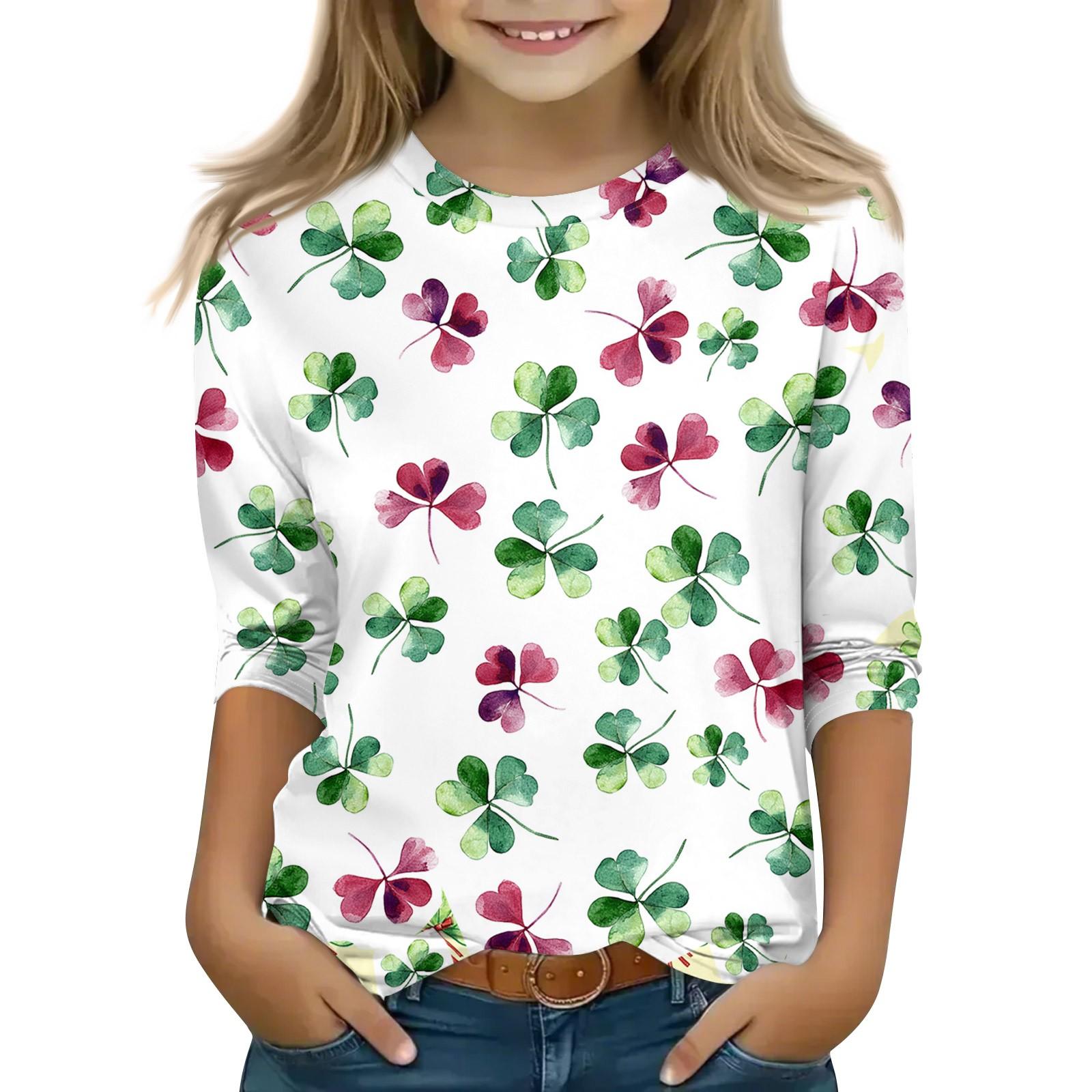 Топи з принтом для молодих дівчат 5-16 років, круглий виріз, 3/4 рукави, футболки, модні топи, футболки 160 білий
Топи з принтом для молодих дівчат 5-16 років, круглий виріз, 3/4 рукави, футболки, модні топи, футболки 160 білий