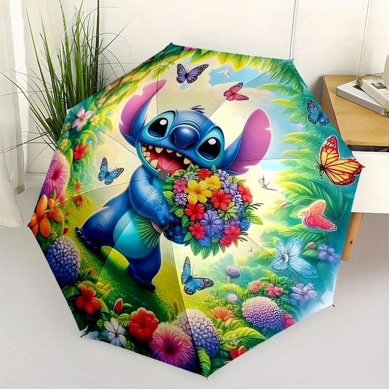 Stitch,Flowers Fully automatic themed umbrella - 8 ribs durable iron frame, tri-fold compact design, perfect as a gift, travel umbrella, uni
Stitch,Flowers Fully automatic themed umbrella - 8 ribs durable iron frame, tri-fold compact design, perfect as a gift, travel umbrella, uni