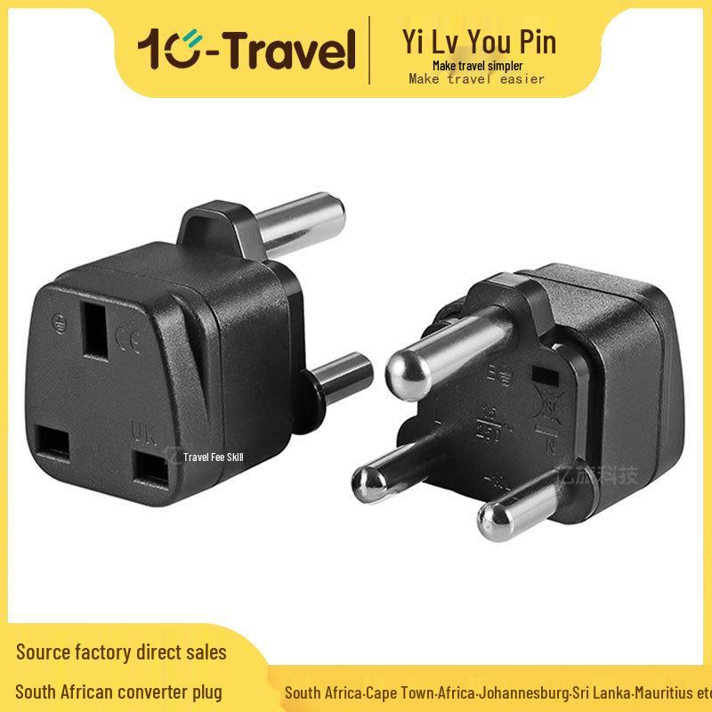 UK to South Africa, Sri Lanka, Chad, and Hong Kong Plug Adapter - Model UK-010L чорний
UK to South Africa, Sri Lanka, Chad, and Hong Kong Plug Adapter - Model UK-010L чорний