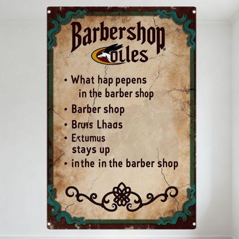 Vintage Barbershop Colles Tin Sign with Bird Logo - Retro Rustic Barber Shop Metal Plaque for Home Bar Man Cave Cafe Decor 20x30cm(7.8x11.8inch)
Vintage Barbershop Colles Tin Sign with Bird Logo - Retro Rustic Barber Shop Metal Plaque for Home Bar Man Cave Cafe Decor 20x30cm(7.8x11.8inch)