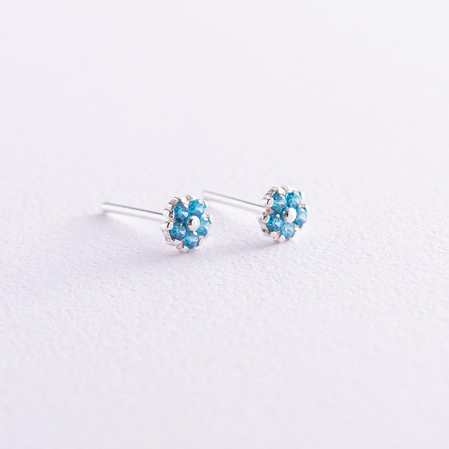 Срібні сережки-гвоздики Квіточки з фіанітами Oniks d 0.55 cm срібний
Срібні сережки-гвоздики Квіточки з фіанітами Oniks d 0.55 cm срібний