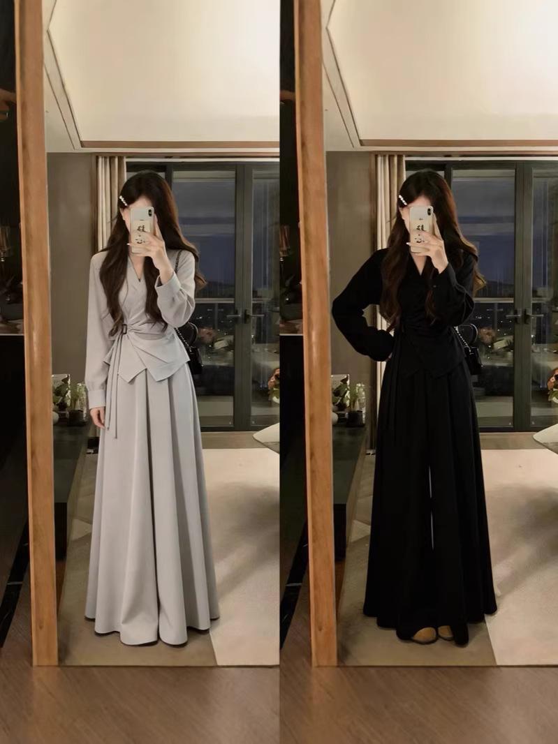 Plus Size Women s Slimming Waist Top & Wide-Leg Pants Set - Spring/Summer Collection L серый
Plus Size Women s Slimming Waist Top & Wide-Leg Pants Set - Spring/Summer Collection L серый