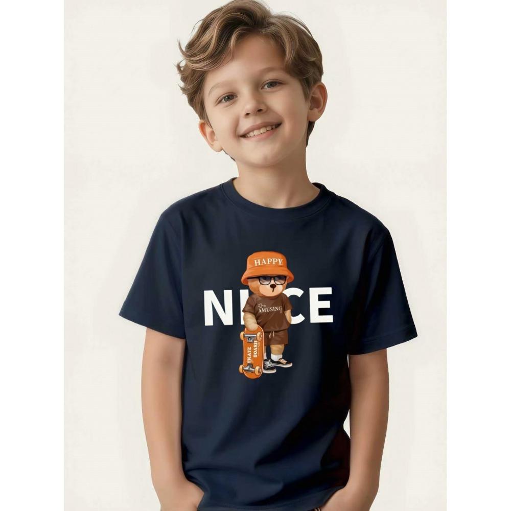 Children s trendy and cool letter printed short-sleeved T-shirt summer children s casual top 160
Children s trendy and cool letter printed short-sleeved T-shirt summer children s casual top 160
