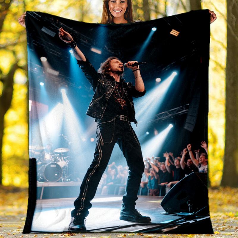 Pop Singer Sequin Stage Concert Flannel Fleece Blanket, Soft Warm Throw Blanket for Sofa Bed, Music Fan Gift 80cm x 120cm
Pop Singer Sequin Stage Concert Flannel Fleece Blanket, Soft Warm Throw Blanket for Sofa Bed, Music Fan Gift 80cm x 120cm