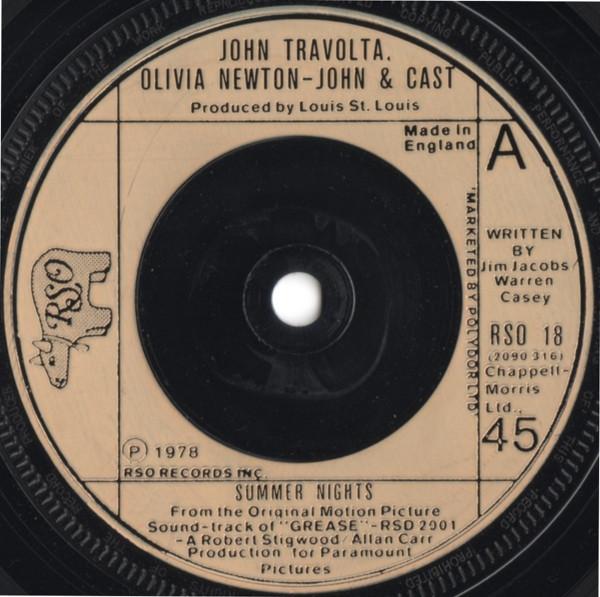 7inch Record JOHN TRAVOLTA, OLIVIA NEWTON-JOHN & - Summer Nights RSO18 RSO 1978 UK Rock Used
7inch Record JOHN TRAVOLTA, OLIVIA NEWTON-JOHN & - Summer Nights RSO18 RSO 1978 UK Rock Used