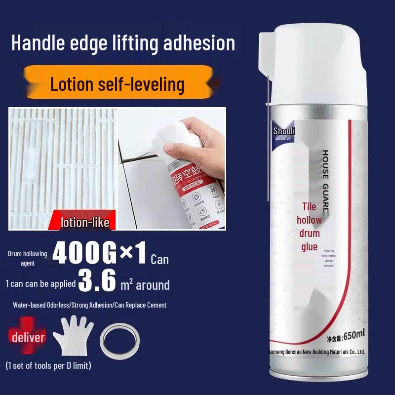Odorless Water-Based Self-Spraying Tile Back Adhesive Repair Agent
Odorless Water-Based Self-Spraying Tile Back Adhesive Repair Agent