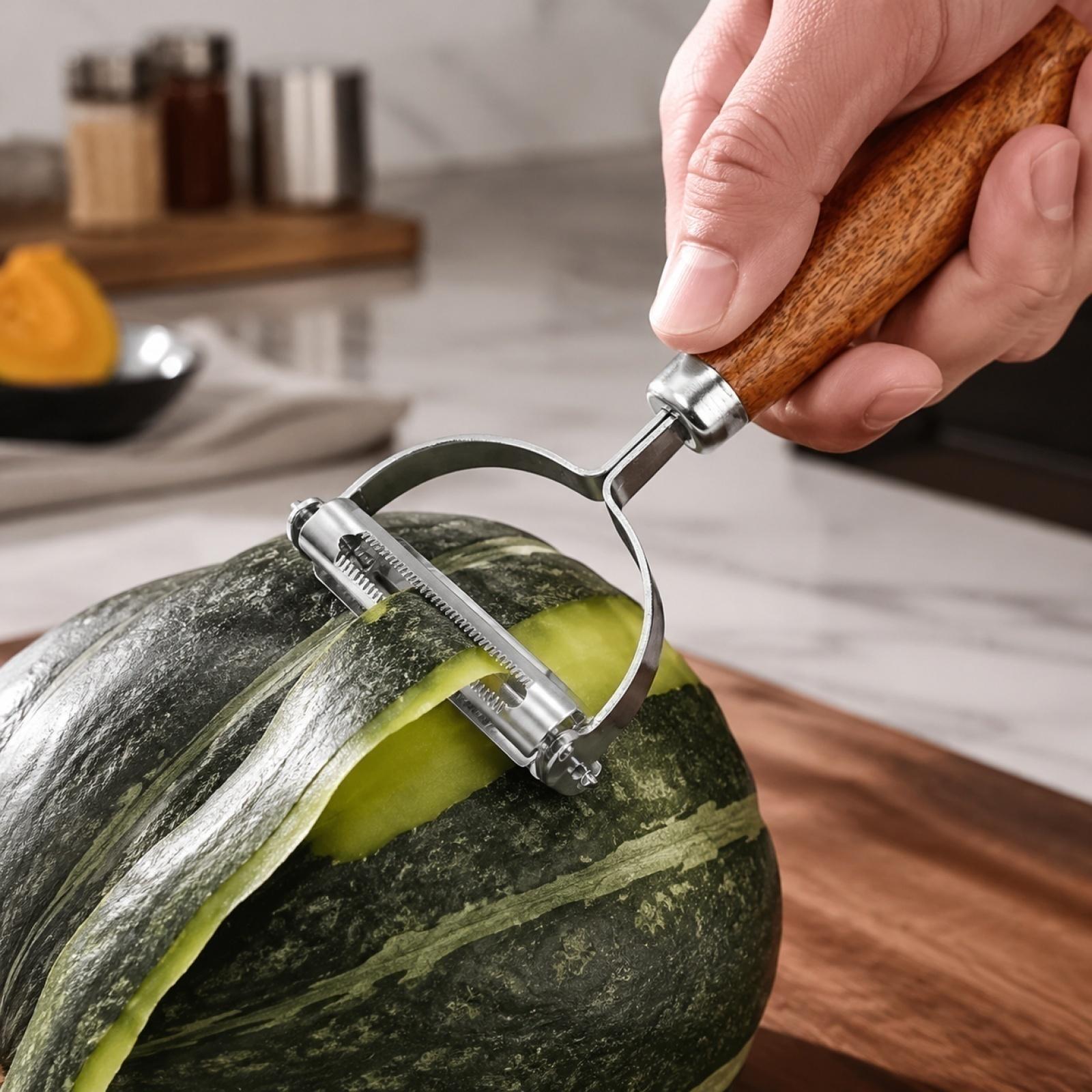 Stainless Steel Vegetable Peeler with Wooden Handle Kitchen Fruit Peeler Y-Shaped Handheld Peeling Tool for Fruits and Vegetables one size срібний
Stainless Steel Vegetable Peeler with Wooden Handle Kitchen Fruit Peeler Y-Shaped Handheld Peeling Tool for Fruits and Vegetables one size срібний