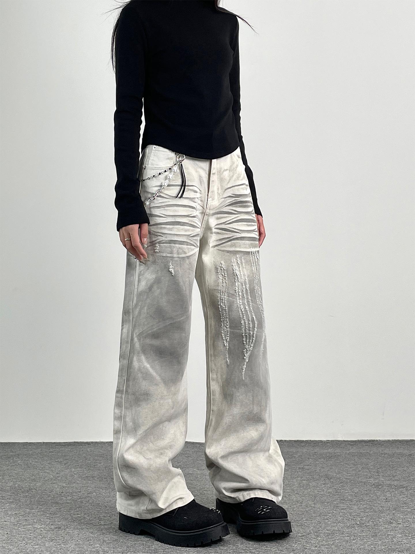 Унисекс Ретро Потертые Панк Джинсы - Осень/Зима Потертые Рваные Длинные Штаны XL белый
Унисекс Ретро Потертые Панк Джинсы - Осень/Зима Потертые Рваные Длинные Штаны XL белый