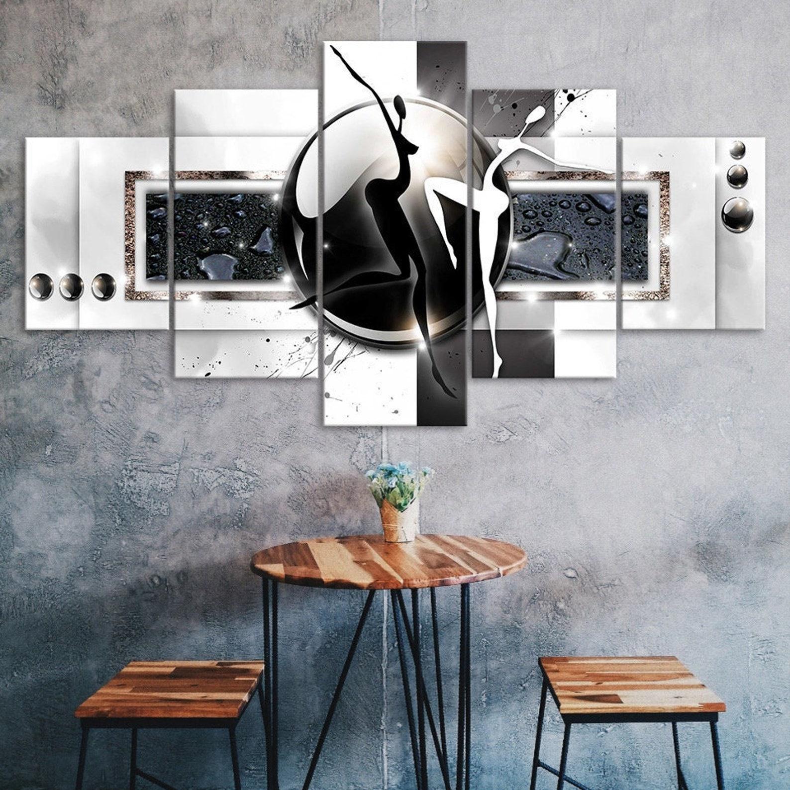 White Black Figure Dance Abstract Art 5 Piece Five Panel Wall Canvas Print Modern Poster Picture Home Decor Gift For Him For Her 20X35 20X45 20X55CM
White Black Figure Dance Abstract Art 5 Piece Five Panel Wall Canvas Print Modern Poster Picture Home Decor Gift For Him For Her 20X35 20X45 20X55CM